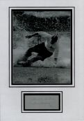Football Sir Tom Finney mounted Signature piece. Good condition. All autographs come with a