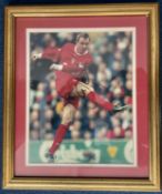 Football Former Liverpool Midfielder Dietmar Hamman Signed 10x8 inch Colour Photo, In Wood Frame