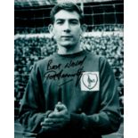 Former Spurs Star Pat Jennings Signed 10x8 inch Colour Spurs FC Photo. Good condition. All