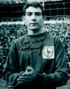 Former Spurs Star Pat Jennings Signed 10x8 inch Colour Spurs FC Photo. Good condition. All