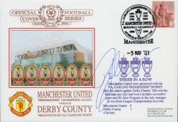 Football Ronny Johnsons signed Manchester United v Derby County Premiership Champions Again Official