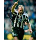 Former Newcastle Star Alan Shearer Signed 10x8 inch Colour Newcastle Utd FC Photo. Good condition.