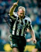 Former Newcastle Star Alan Shearer Signed 10x8 inch Colour Newcastle Utd FC Photo. Good condition.
