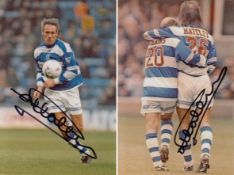 Autographed Mark Hateley Lot Of 6 X 4 Photos - Col, Depicting 2 Superb Images Showing Mark Hateley