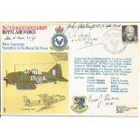 John Keatings, R. L. Jones, Alan W. Gear, C. J. Hearn signed No. 7 Eagle Squadron RAF First American