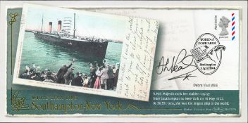 Debra Veal MBE signed World of Postcards FDC. 1/4/2004 Southampton postmark. All autographs come