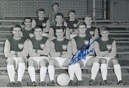 Autographed Geoff Hurst 12 X 8 Photo : B/W, Depicting A Wonderful Image Showing The West Ham