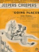 Dick Powell (1904-1963) Actor Signed Cover Of Jeepers Creepers Sheet Music. All autographs come with