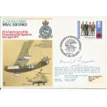 Basil Feneron Signed No. 230 Squadron RAF 60th Anniversary of the Formation of the Squadron 15th