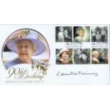 Camilla Tominey signed 90th birthday Queen Elizabeth II FDC. 21/4/16 Windsor postmark. All