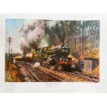 Terence Cuneo CVO OBE RGI FGRA 18X13. 5 Colour print Titled Cathedrals Express Limited Edition.