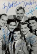 Bill Haley and the Comets multi signed 6x4 black and white photo. All autographs come with a
