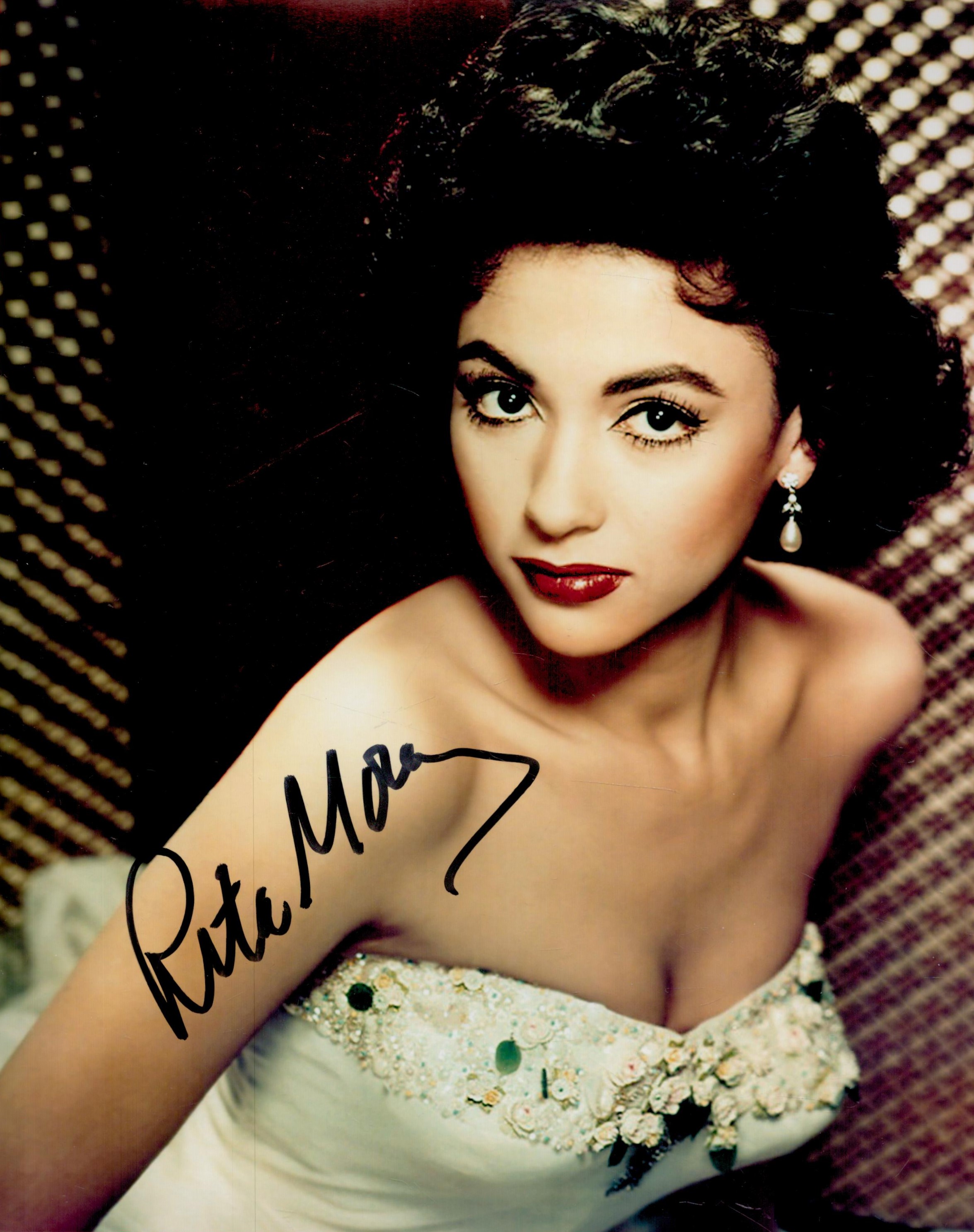Rita Moreno signed vintage 10x8 colour photo. All autographs come with a Certificate of