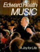 Edward Heath (1916-2005) British Prime Minister Signed Vintage 1976 Hardback Book Music - A Joy Of