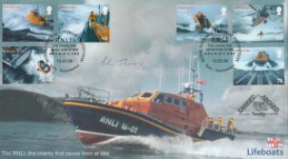 Alan Thomas signed RNLI FDC. 13/3/08 Tenby postmark. All autographs come with a Certificate of