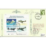 Tom Gleave signed 75th Anniversary of the Royal Naval Air Service FDC No. 711 of 750. Flown in