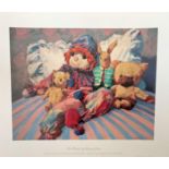 Johnny Jonas 22 x 18 Colour Print Titled Old Friends. Print Showing teddy bears. All autographs come