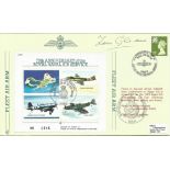 Tom Gleave signed 75th Anniversary of the Royal Naval Air Service FDC No. 546 of 750. Flown in