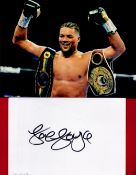 Joe Joyce Boxer Signed Card With Photo. All autographs come with a Certificate of Authenticity. We