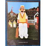 Peter Heard signed print titled Our Sporting Heritage, Cricket. SPL/52. Approx 16 x 12. All