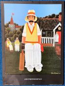 Peter Heard signed print titled Our Sporting Heritage, Cricket. SPL/52. Approx 16 x 12. All