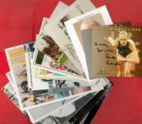 Sports Collection of 14 Vintage Signature Pieces / Signed Photos approx size 8 x 5, Includes Paula