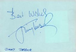 Jimmy Tarbuck signed 6x4 album page. All autographs come with a Certificate of Authenticity. We