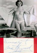 Anne Heywood Actress Signed Page With Photo. All autographs come with a Certificate of Authenticity.