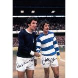 Football Autographed Tottenham V Qpr 12 X 8 Photo - Col, Depicting The Morgan Twins Roger Of