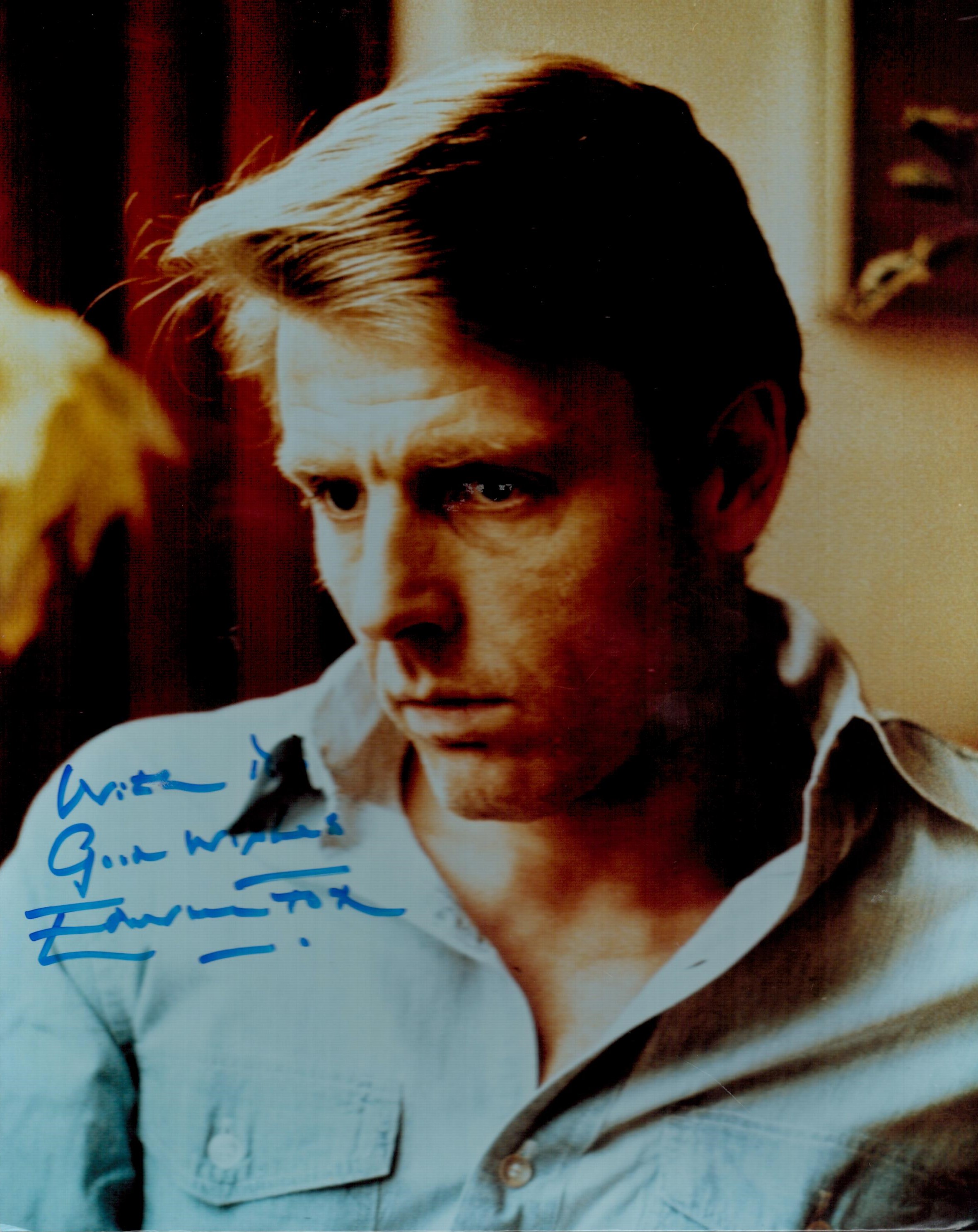 Edward Fox signed 10x8 colour photo. Fox OBE is an English actor. He starred in the film The Day
