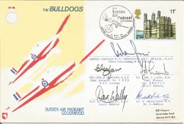 The Bulldogs Air Display team cover flown and signed by five team members. All autographs come