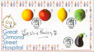 Leslie Phillips signed Great Ormond Street FDC. 25/3/03 London WC1 postmark. All autographs come