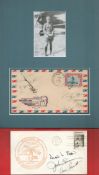 Mounted Air-Mail FDC with U. S. 5 cent Stamp Postmarked 1931 and unknown Pilot photo, plus Multi-