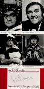 Les Dawson collection includes signed 6x4 white card and Four BBC Comedy Greats 6x4 black and