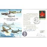 WW2 US fighter ace Rex Barber signed 40th Anniversary of V. J. Day 15th August 1985 FDC. Flown in