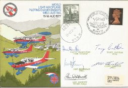 World Light Aeroplane champs multiple signed Air Display cover. Signed by 5 team members. All