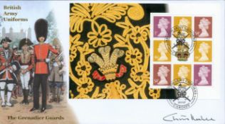 Chris Keeble signed British Army Uniforms FDC. 20/9/07 Cardiff postmark. All autographs come with