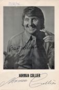 Norman Collier signed 6x4 black and white vintage promo photo. All autographs come with a