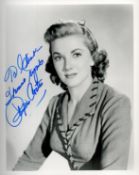 Phyliss Coates signed 10x8 black and white photo dedicated. All autographs come with a Certificate