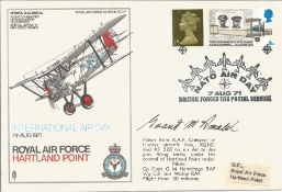 Grant M. Donald signed RF Hartland Point International Air Day 7th Aug 1971 FDC. Flown in Hunter