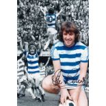 Autographed Stan Bowles 12 X 8 Photo - Colorized, Depicting A Montage Of Images Relating To Queens