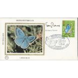 Dr Jeremy Thomas signed British Butterflies small silk FDC. 13/5/81 Loughborough postmark. All