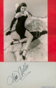 Ann Miller (1923-2004) Actress Signed Card With Photo. All autographs come with a Certificate of