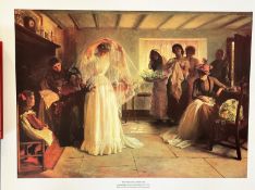 John Henry Frederick Bacon 26x21 Colour Print Titled The Wedding Morning. All autographs come with a