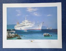 Colin Verity Signed Canberra print approx 28x18. Signed in pencil by the artist Colin Verity and