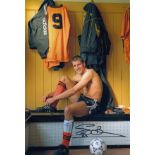 Football Autographed Steve Bull 12 X 8 Photo - Col, Depicting Wolves Centre-Forward Steve Bull