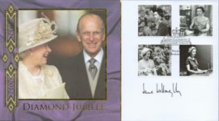 Jane Heathcote-Drummond Willoughby signed Diamond Jubilee FDC. All autographs come with a