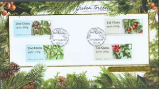 Julia Trickey signed Winter Greenery FDC. 13/11/14 Ivychurch postmark. All autographs come with a
