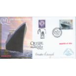 Commodore Warwick signed Cunard FDC. Posted at Sea. All autographs come with a Certificate of