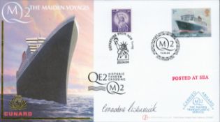 Commodore Warwick signed Cunard FDC. Posted at Sea. All autographs come with a Certificate of